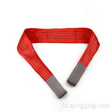 Merah 100% Polyester Lifting Slings 5ton Sling Webbing
